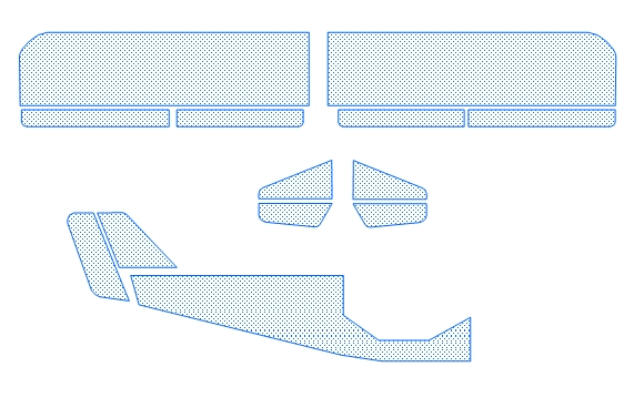 Sail set for RANS S-6ES drawing CAD